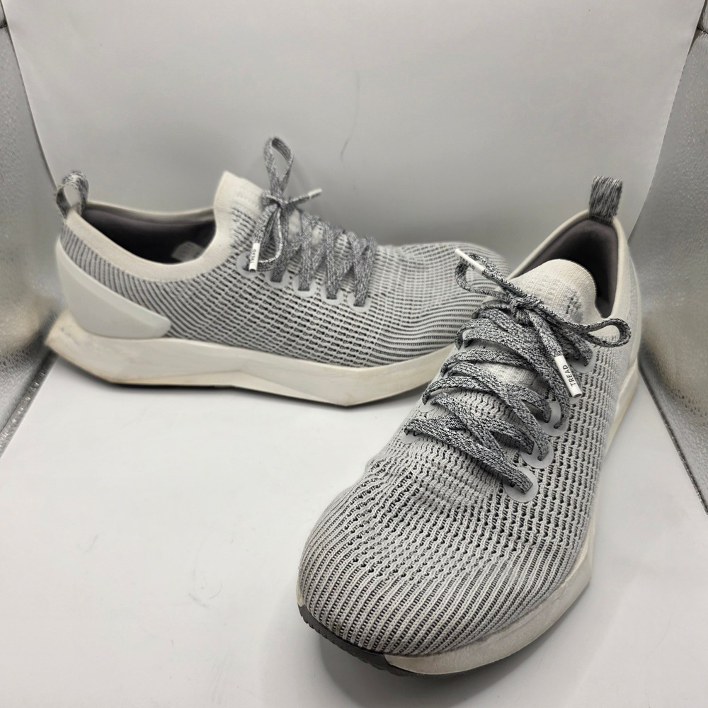 Allbirds Tree Flyer Running Shoes Mens 10.5 Grey White Knit Sneakers SwiftFoam